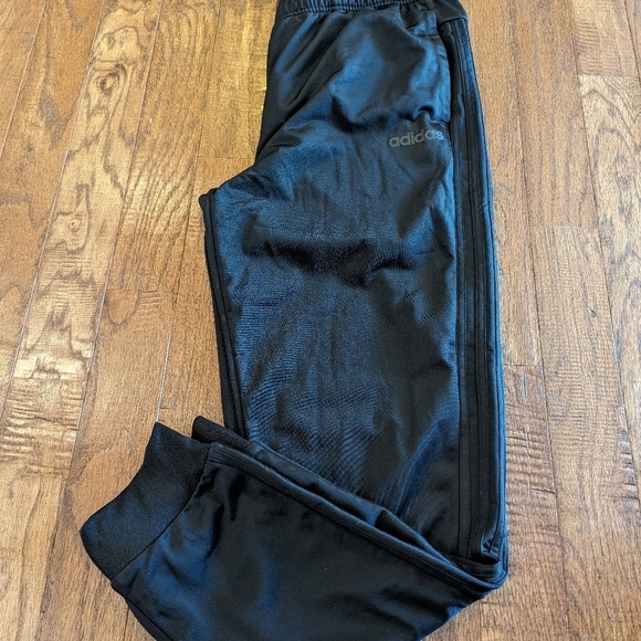 Adidas 3 stripe black Tricot track pants, mens Size Large - Picture 12 of 14